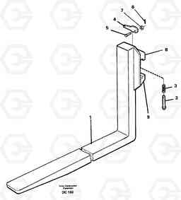 56694 Fork tines ATTACHMENTS ATTACHMENTS MISCELLANEOUS, Volvo Construction Equipment