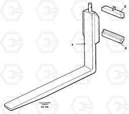 5223 Fork tines ATTACHMENTS ATTACHMENTS WHEEL LOADERS GEN. D - E, Volvo Construction Equipment