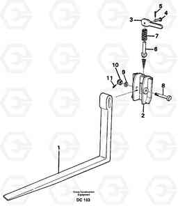 56696 Fork tines ATTACHMENTS ATTACHMENTS MISCELLANEOUS, Volvo Construction Equipment