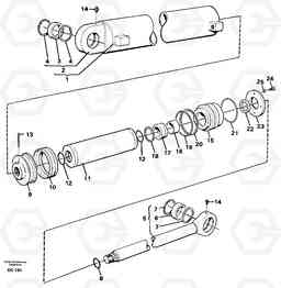 25072 Hydraulic cylinder ATTACHMENTS ATTACHMENTS MISCELLANEOUS, Volvo Construction Equipment