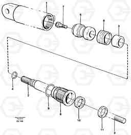 40106 Hydraulic cylinder ATTACHMENTS ATTACHMENTS WHEEL LOADERS GEN. - C, Volvo Construction Equipment