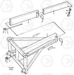 66589 Lifting arm, 3 - section ATTACHMENTS ATTACHMENTS WHEEL LOADERS GEN. D - E, Volvo Construction Equipment