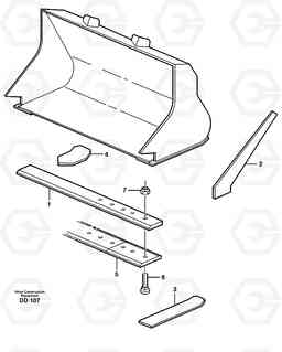 17293 Bucket, straight lip without teeth ATTACHMENTS ATTACHMENTS WHEEL LOADERS GEN. - C, Volvo Construction Equipment