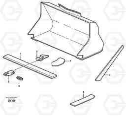 18565 Bucket, straight with teeth ATTACHMENTS ATTACHMENTS BUCKETS, Volvo Construction Equipment