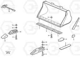 20128 Bucket, straight lip, alt. edge savers or teeth ATTACHMENTS ATTACHMENTS WHEEL LOADERS GEN. - C, Volvo Construction Equipment