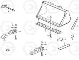 17476 Bucket, straight lip, alt. edge savers or teeth ATTACHMENTS ATTACHMENTS WHEEL LOADERS GEN. - C, Volvo Construction Equipment