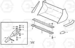 57082 Bucket, straight lip, alt. edge savers or teeth ATTACHMENTS ATTACHMENTS WHEEL LOADERS GEN. - C, Volvo Construction Equipment