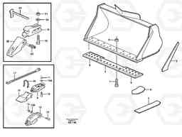 73949 Bucket, straight lip, alt. edge savers or teeth ATTACHMENTS ATTACHMENTS BUCKETS, Volvo Construction Equipment