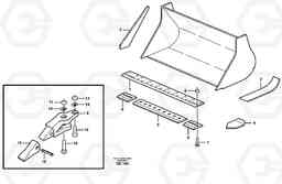 57941 Bucket, straight lip, alt. edge savers or teeth ATTACHMENTS ATTACHMENTS WHEEL LOADERS GEN. - C, Volvo Construction Equipment