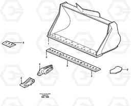 24692 Bucket, straight lip, alt. edge savers or teeth ATTACHMENTS ATTACHMENTS WHEEL LOADERS GEN. - C, Volvo Construction Equipment