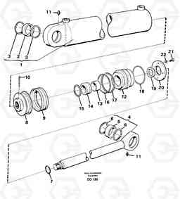 39758 Hydraulic cylinder ATTACHMENTS ATTACHMENTS BUCKETS, Volvo Construction Equipment