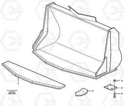 28814 Bucket, truncated vec lip without teeth ATTACHMENTS ATTACHMENTS BUCKETS, Volvo Construction Equipment