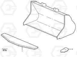 22047 Bucket, truncated vec lip without teeth ATTACHMENTS ATTACHMENTS WHEEL LOADERS GEN. - C, Volvo Construction Equipment