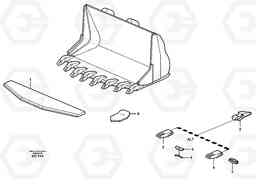 21522 Bucket, truncated vec lip with teeth ATTACHMENTS ATTACHMENTS WHEEL LOADERS GEN. - C, Volvo Construction Equipment