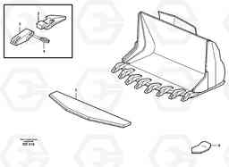 21534 Bucket, truncated vec lip with teeth ATTACHMENTS ATTACHMENTS WHEEL LOADERS GEN. - C, Volvo Construction Equipment