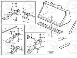 78944 Bucket, straight lip, alt. edge savers or teeth ATTACHMENTS ATTACHMENTS WHEEL LOADERS GEN. - C, Volvo Construction Equipment