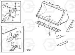 25328 Bucket, straight lip, alt. edge savers or teeth ATTACHMENTS ATTACHMENTS WHEEL LOADERS GEN. - C, Volvo Construction Equipment