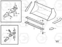 60944 Bucket, straight lip, alt. edge savers or teeth ATTACHMENTS ATTACHMENTS BUCKETS, Volvo Construction Equipment