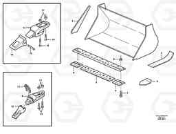 39135 Bucket, straight lip, alt. edge savers or teeth ATTACHMENTS ATTACHMENTS WHEEL LOADERS GEN. - C, Volvo Construction Equipment