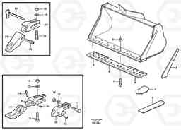 78427 Bucket, straight lip, alt. edge savers or teeth ATTACHMENTS ATTACHMENTS BUCKETS, Volvo Construction Equipment