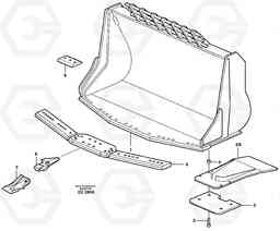 32281 Bucket,spade nose, alt. edge savers or teeth ATTACHMENTS ATTACHMENTS WHEEL LOADERS GEN. D - E, Volvo Construction Equipment