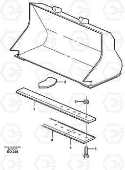 17296 Bucket, straight lip without teeth ATTACHMENTS ATTACHMENTS WHEEL LOADERS GEN. - C, Volvo Construction Equipment