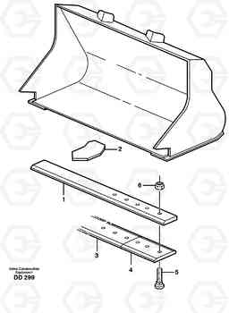 17297 Bucket, straight lip without teeth ATTACHMENTS ATTACHMENTS WHEEL LOADERS GEN. - C, Volvo Construction Equipment