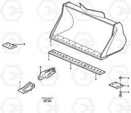 25320 Bucket, straight lip, alt. edge savers or teeth ATTACHMENTS ATTACHMENTS WHEEL LOADERS GEN. - C, Volvo Construction Equipment