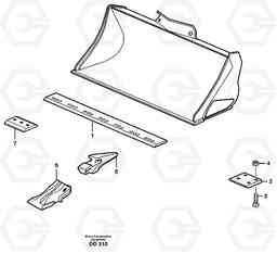 42 Bucket, straight with teeth ATTACHMENTS ATTACHMENTS WHEEL LOADERS GEN. D - E, Volvo Construction Equipment