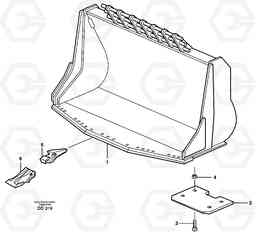 29923 Bucket, truncated vec lip with teeth ATTACHMENTS ATTACHMENTS BUCKETS, Volvo Construction Equipment