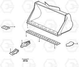 15618 Bucket, straight lip, alt. edge savers or teeth ATTACHMENTS ATTACHMENTS BUCKETS, Volvo Construction Equipment