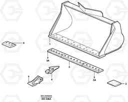 22460 Bucket, straight lip, alt. edge savers or teeth ATTACHMENTS ATTACHMENTS BUCKETS, Volvo Construction Equipment