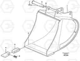 18338 Buckets, direct fitting, Esco Super V ATTACHMENTS ATTACHMENTS BUCKETS, Volvo Construction Equipment