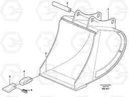 28671 Buckets for Quickfit, S6 Esco Super V ATTACHMENTS ATTACHMENTS BUCKETS, Volvo Construction Equipment