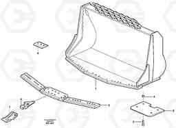 66303 Bucket,spade nose, alt. edge savers or teeth ATTACHMENTS ATTACHMENTS BUCKETS, Volvo Construction Equipment