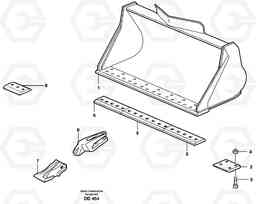 32303 Bucket, straight lip, alt. edge savers or teeth ATTACHMENTS ATTACHMENTS WHEEL LOADERS GEN. D - E, Volvo Construction Equipment