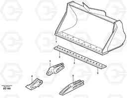 18484 Bucket, straight lip, alt. edge savers or teeth ATTACHMENTS ATTACHMENTS BUCKETS, Volvo Construction Equipment