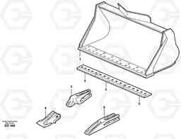 19331 Bucket, straight lip, alt. edge savers or teeth ATTACHMENTS ATTACHMENTS BUCKETS, Volvo Construction Equipment