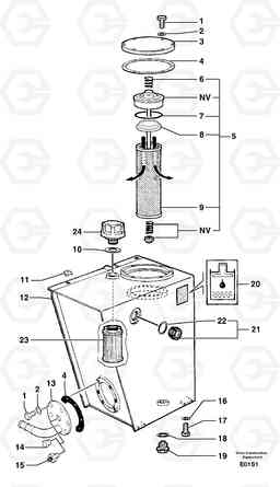 105810 Hydraulic tank EW50 TYPE 256, Volvo Construction Equipment