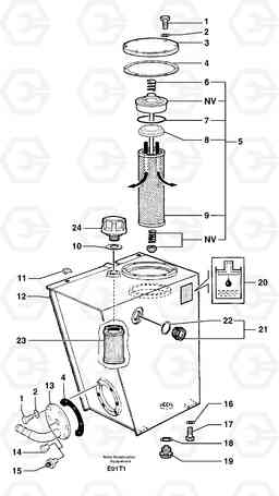 105480 Hydraulic tank EW50VV TYPE 256, Volvo Construction Equipment