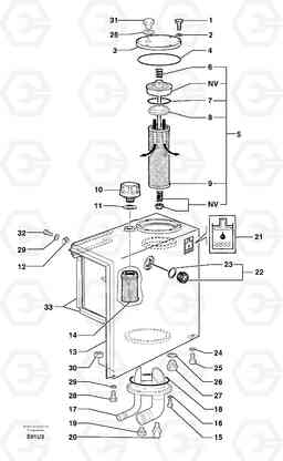 103357 Hydraulic tank EW70 TYPE 262, Volvo Construction Equipment