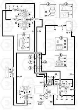 14201 Attachments supply and return circuit EC50 TYPE 247, Volvo Construction Equipment