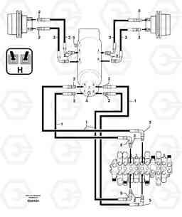 21111 Hydr. circuit. ( travelling ) EC14 TYPE 246, 271, Volvo Construction Equipment