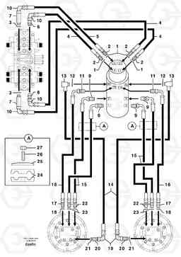 102434 Hydr. circuit. ( travelling ) EC50 TYPE 247, Volvo Construction Equipment