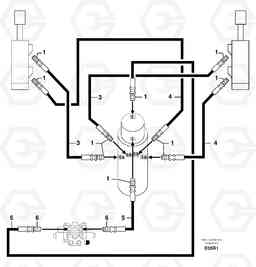 31752 Hydr. circuit. ( dozer blade ) EC50 TYPE 247, Volvo Construction Equipment