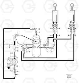 2508 Hydr. circuit. ( dozer blade ) EC70VV TYPE 233, Volvo Construction Equipment