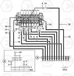 89492 Hydr. circuit ( attachment ) EW70VV TYPE 262, Volvo Construction Equipment