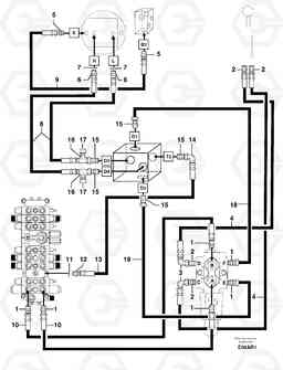 77814 Hydr. circuit. ( boom slewing / offset ) EC50 TYPE 247, Volvo Construction Equipment