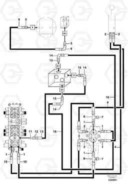 84657 Hydr. circuit. ( boom slewing / offset ) EC50 TYPE 247, Volvo Construction Equipment