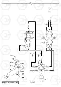 14565 Hydraulic circuit ( balancing valve / offset cylinder ) EC50VV TYPE 247, Volvo Construction Equipment